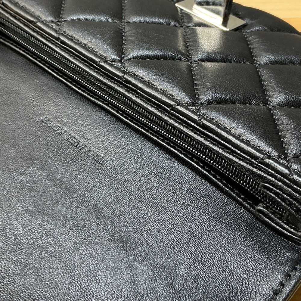 Michal Kors Black Quilted Leather Flap Wallet - Picture 6 of 7
